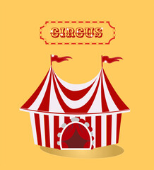 Tent for circus performances.Used for web design, illustrations, posters, banners, backgrounds. © Arabella