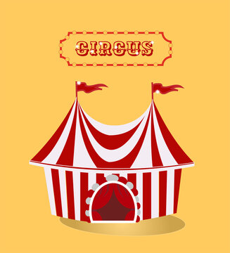 Tent for circus performances.Used for web design, illustrations, posters, banners, backgrounds.