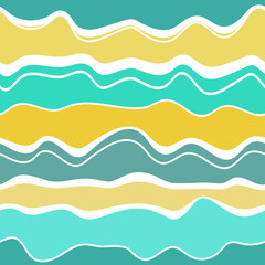 Abstract background with colorful geometric shapes. Rainbow seamless pattern. Gradient waves, lines, dynamical forms. Design for poster, fabric, textile