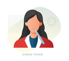 Covid 2019-nCoV Symptoms - High Temperature Fever - Icon