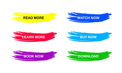 Multicolored brush strokes buttons for your web site. Read more. Vector EPS10