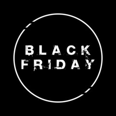Black friday sale round simple banner. Black friday design. Vector EPS10