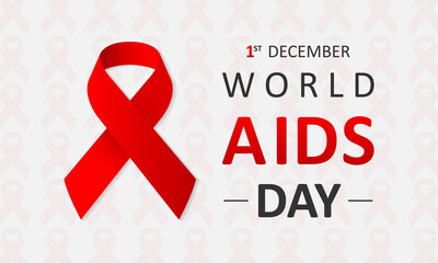 AIDS Awareness Red Ribbon. Concept for World AIDS Day. Vector illustration EPS10