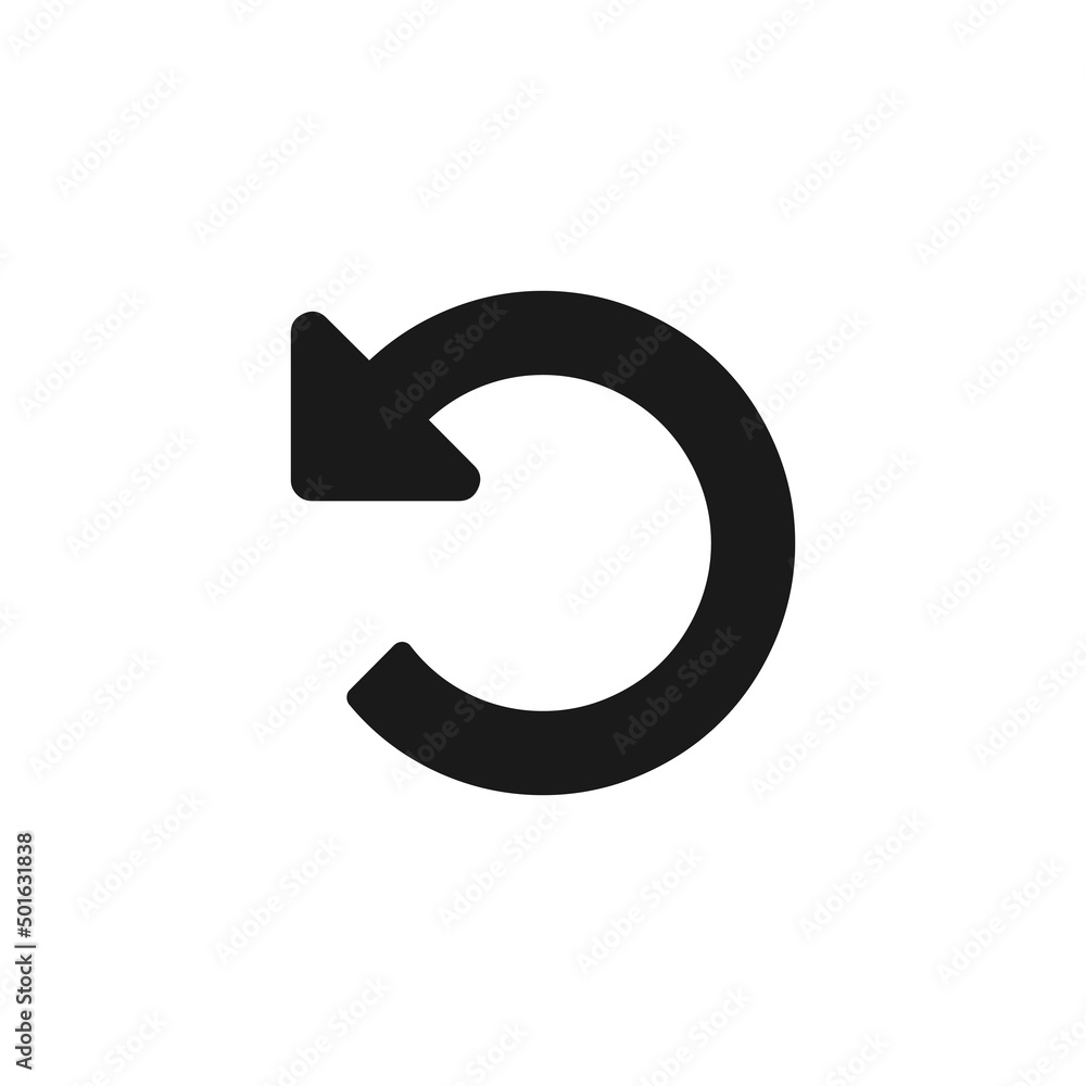 Poster back or return vector icon isolated on white background. undo symbol. vector eps 10