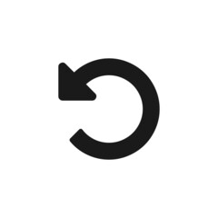 Back or return vector icon isolated on white background. Undo symbol. Vector EPS 10