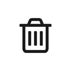 Trash bin vector icon. Trash symbol isolated on white background. Vector EPS 10