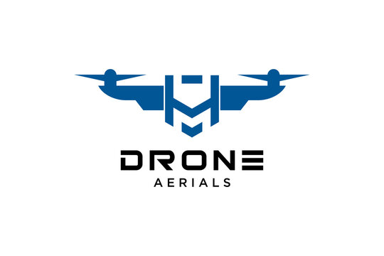 Letter H Drone logo design template. Photography drone icon vector. Creative design. Illustration