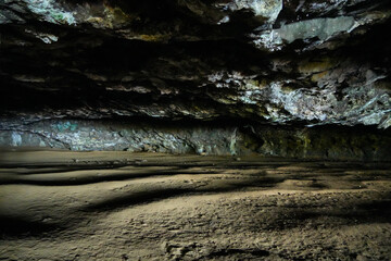 Maniniholo Dry Cave along the Kuhio Highway next to Haena Beach Park on the north shore of Kauai...