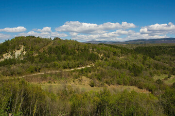 The spring landscape near the historic village of Hum in Istria, western Croatia
