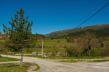 The spring landscape near the village of Korta in Istria, western Croatia
