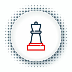 Line Chess icon isolated on white background. Business strategy. Game, management, finance. Colorful outline concept. Vector