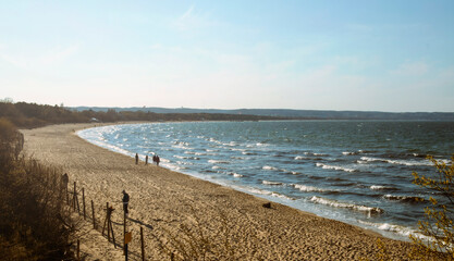 Fototapeta na wymiar sunny coast of the baltic sea