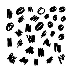 Doodle geometric shape and textile illustration vector