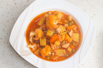 A juicy dish made with cauliflower