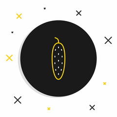 Line Fresh cucumber icon isolated on white background. Colorful outline concept. Vector