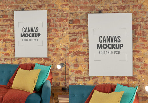 Canvas Wall Art Mockup