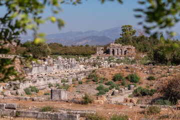Nymphaeum of Miletus, Turkey. Milet was an ancient Greek city on the western of Anatolia. The ancient harbour city of Miletus was the economic and cultural centre of the eastern Aegean.