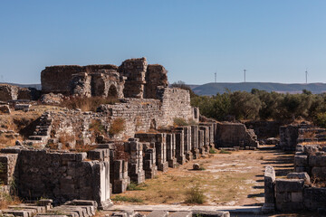Baths of Faustina in Miletus, Turkey. The ancient harbour city of Miletus was the economic and cultural centre of the eastern Aegean.