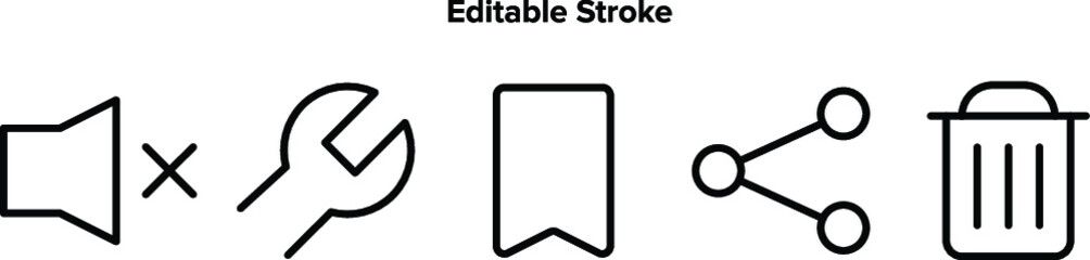 User interface line icons pack. Vector graphic illustration. Suitable for website design, logo, app, template, and UI.