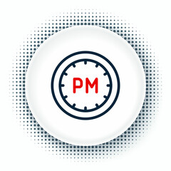 Line Day time icon isolated on white background. Time symbol. Colorful outline concept. Vector