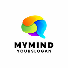 my mind gradient logo design