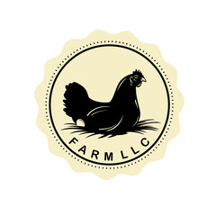 Chicken Farm Logo Vector Art