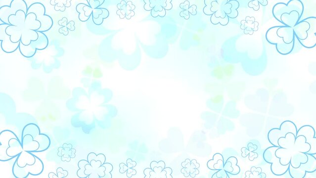 Clover frame loop 2 pattern bright background