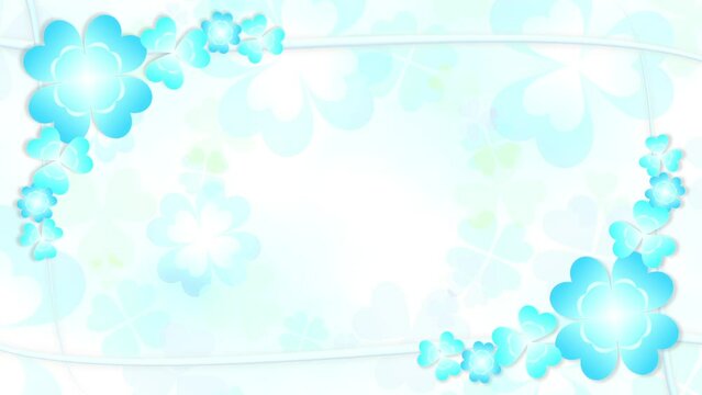 Clover frame loop 2 pattern bright background