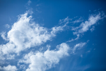 Dense white cloud in the blue sky