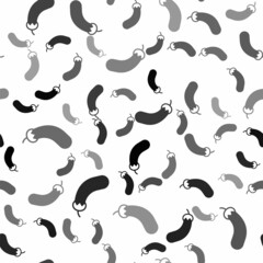 Black Eggplant icon isolated seamless pattern on white background. Vector