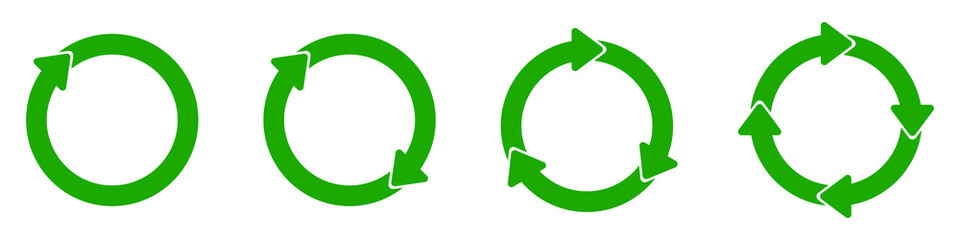Recycle green vector icons. Recycle Recycling symbol. Vector illustration