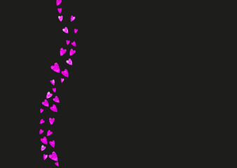 Heart Confetti. Ornament Border For Mom. Holiday Frame. Pink Retro Decoration. February Illustration For Anniversary. Rose Grunge Sparkle. Red Heart Confetti.