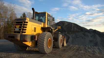 bulldozer on construction site yellow heavy equipment