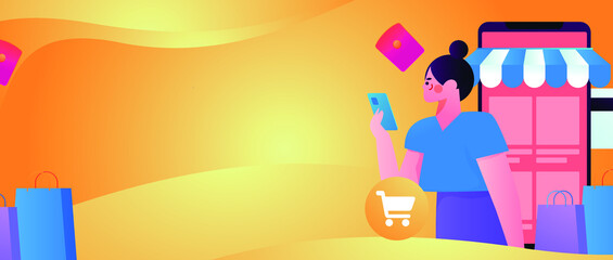 E-commerce vector concept illustration
