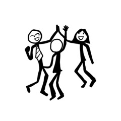 Business People Celebrate Their Success in work Collaboration