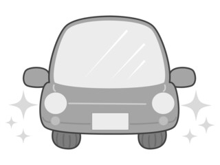 ピカピカできれいな車のイラスト