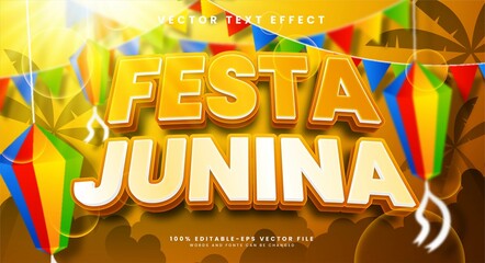 Festa Junina editable text effect, suitable to celebrate the festa junina events.