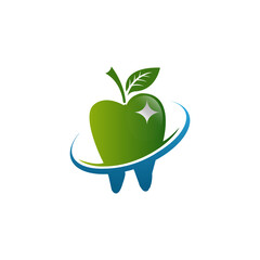 Logo green apple illustration