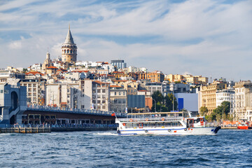 Fototapeta na wymiar Istanbul skyline. Amazing view of the Galata Tower.