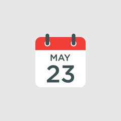 calendar - May 23 icon illustration isolated vector sign symbol
