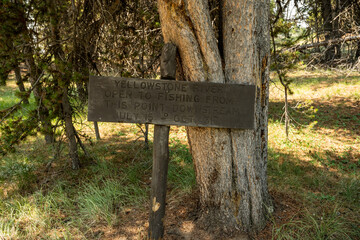 Yellowstone River Fishing Season Sign