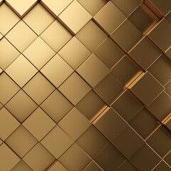 Fototapeta na wymiar Futuristic gold hexagonal texture background. 3d rendering