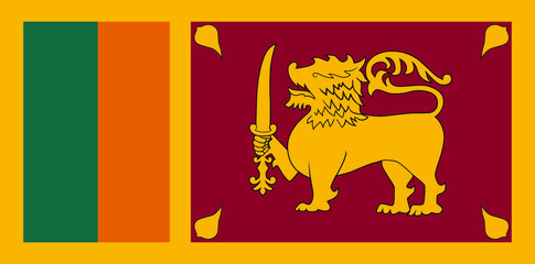 Sri Lanka flat flag vector