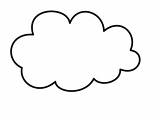 Fototapeta premium 雲(線画)