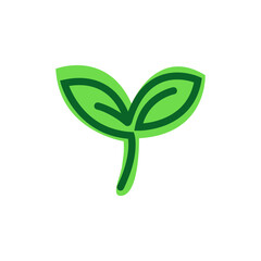 green leaf vector with concept