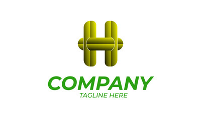 Fresh Green Letter H Logo