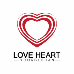  Love heart logo and symbol vector template