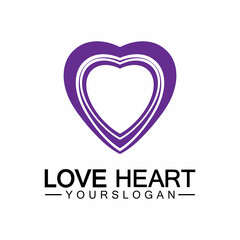  Love heart logo and symbol vector template