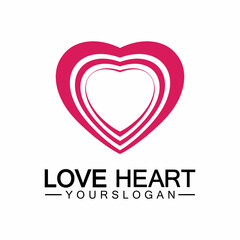  Love heart logo and symbol vector template