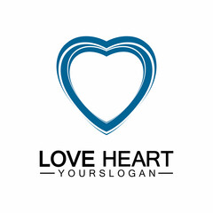  Love heart logo and symbol vector template